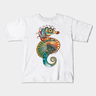 Colorful Seahorse Kids T-Shirt